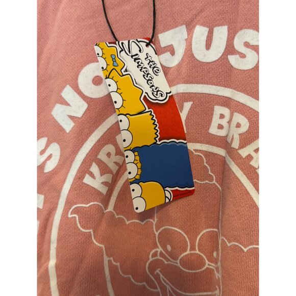 The Simpsons Krusty Brand Womens Oversized Cotton T-Shirt Pink Graphic New Size - Picture 5 of 7